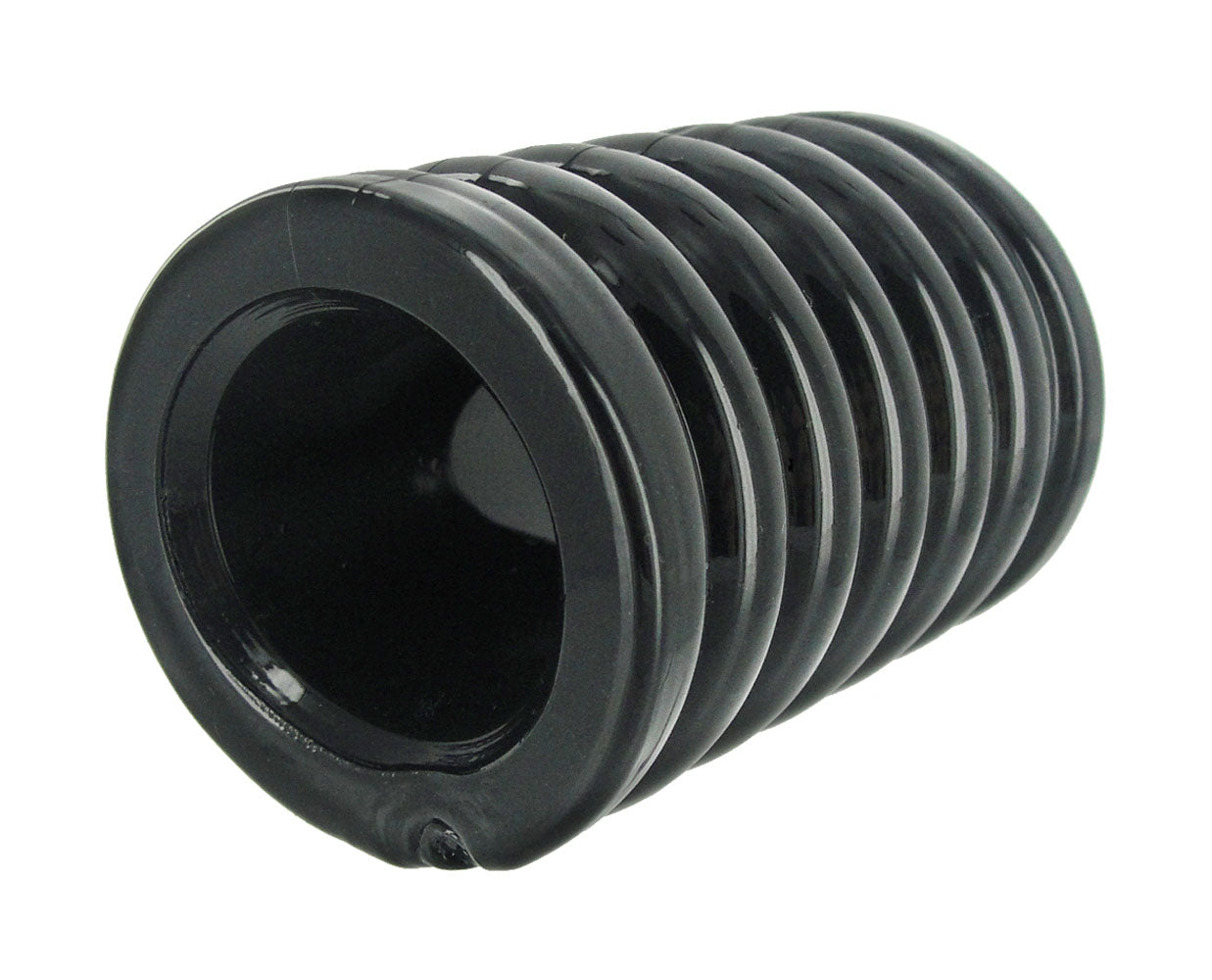 XR Brands Spiral Ball Stretcher Flexible Black Cylinder Scrotum Toy Black > Sex Toys For Men > Ball Stretchers