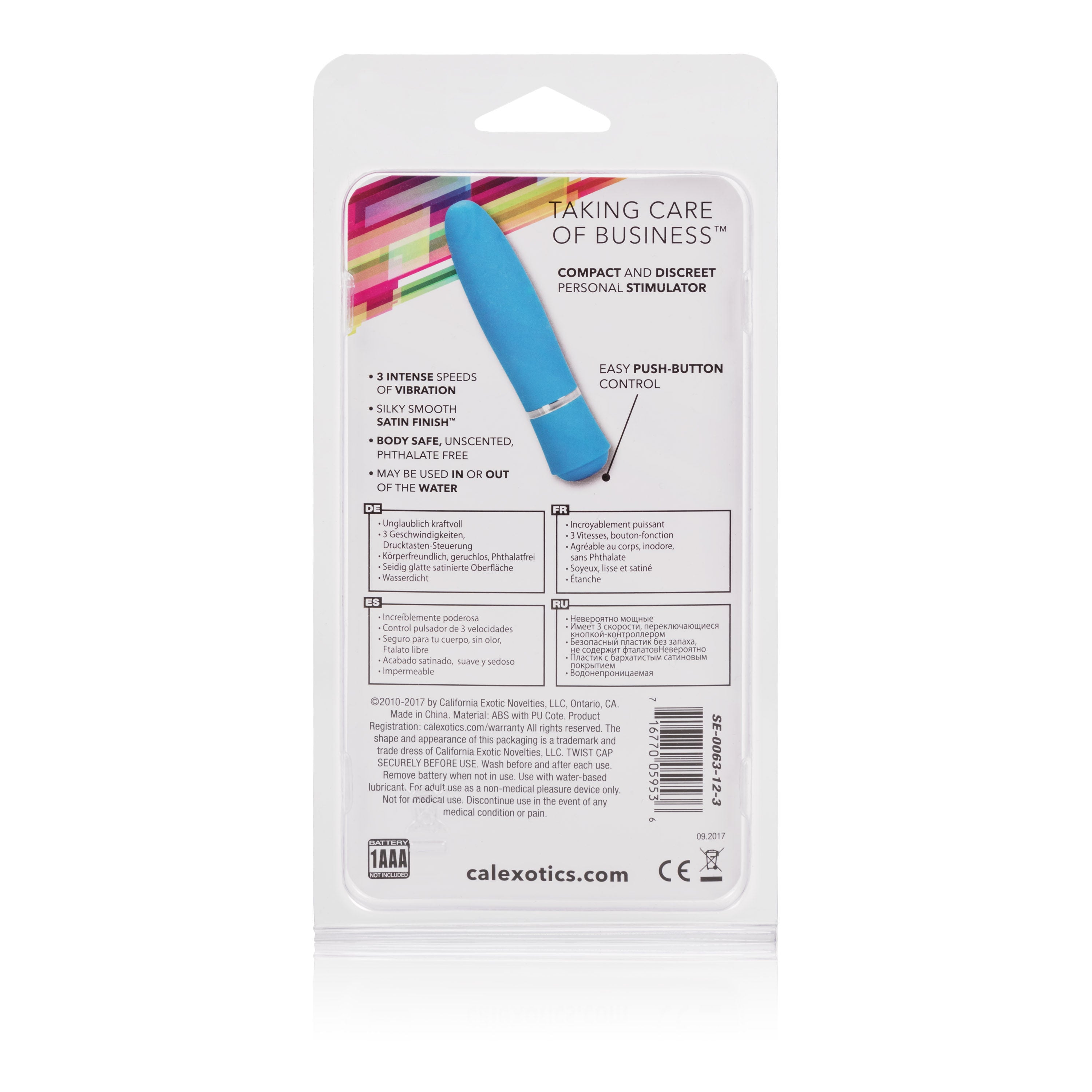 Taking Care of Business Blue Discreet Adult Massager Vibrator BULLETS