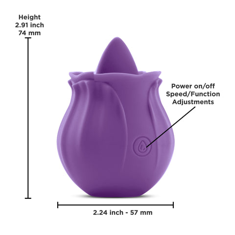 Inya The Kiss Purple Rechargeable Clitoral Tongue Vibrator Purple Suction Stimulator