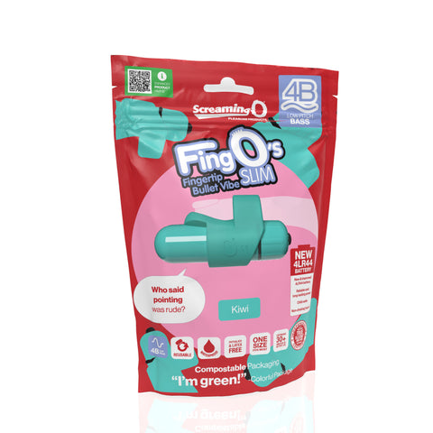 4B FingO Slim Finger Vibrator with Deep Rumbling Motor Kiwi