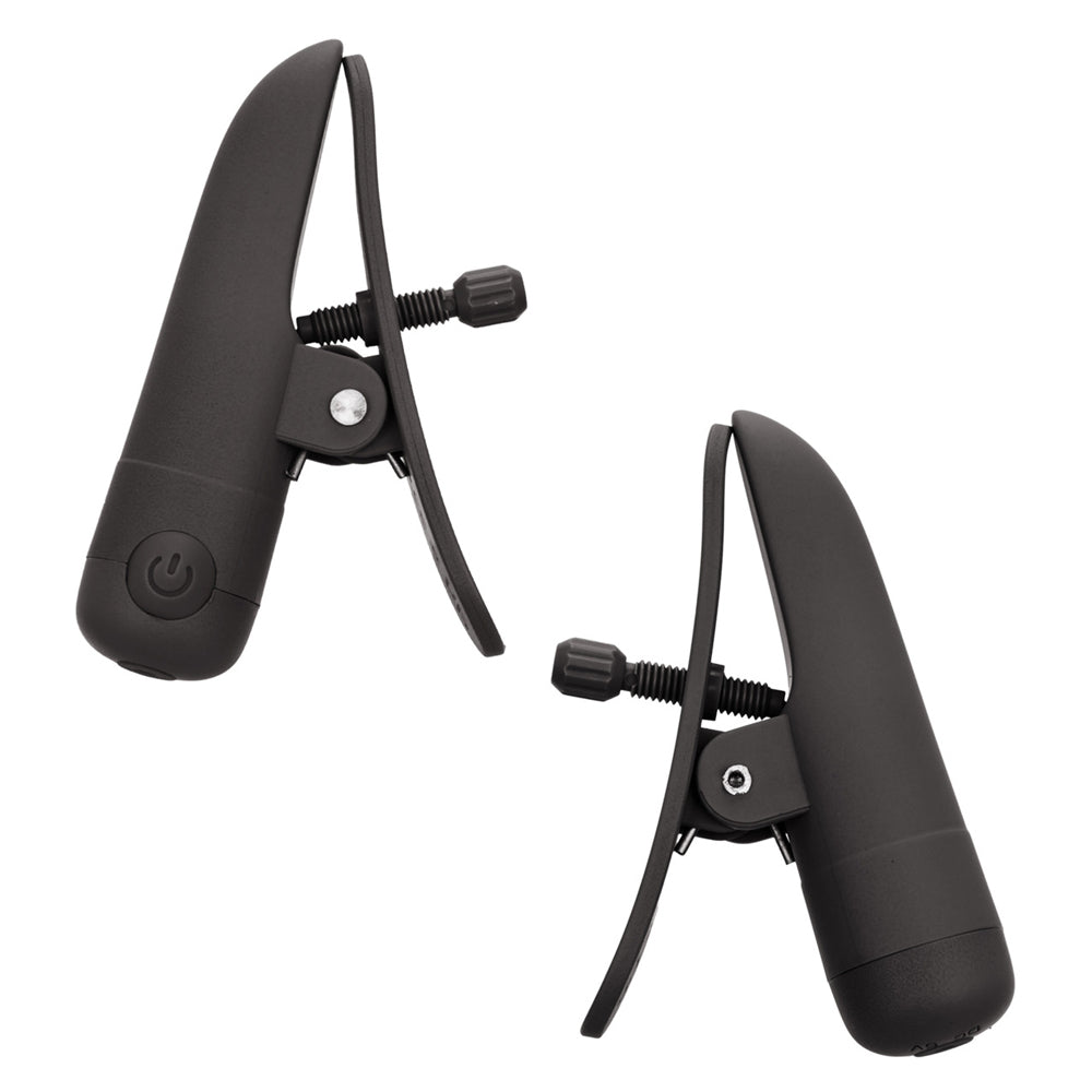 Vibrating Black Nipplettes Nipple Clamps For Pleasure Black Black Nipple Clamps