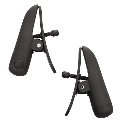 Vibrating Black Nipplettes Nipple Clamps For Pleasure Black Black Nipple Clamps