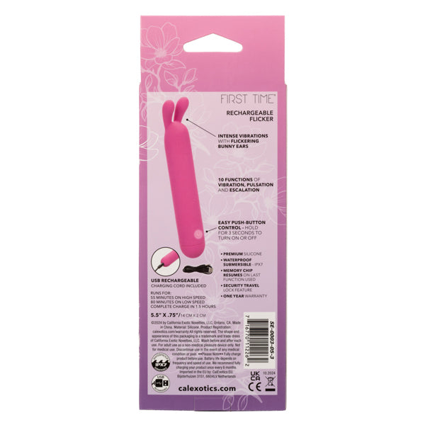 First Time Flicker Pink Clitoral Massager Vibrator Pink > Sex Toys For Ladies > Clitoral Vibrators and Stimulators