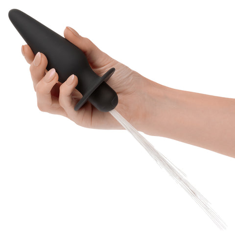 Southern Lights™ Vibrating Light Up Anal Probe Black Silicone Rechargeable with Tapered Design and Flanged Base Butt Plugs - Vibrating