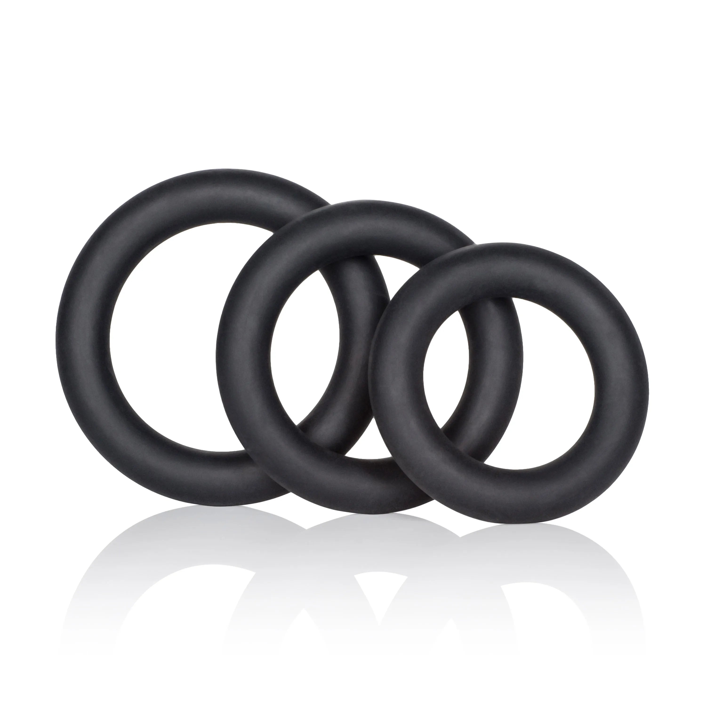 Dr. Joel Kaplan Silicone Support Rings – Hygienic Stretchy All-Purpose Rings Black > Cock Ring > Sets