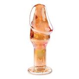 Gender X ANAL TOYS Gold  Gender X JUST THE TIP - Gold/Red Glass 13.5 cm Anal Plug 844477021058