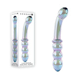 Gender X GLASS TOYS Blue Gender X LUSTROUS GALAXY WAND - Double Ended Massager 844477021065