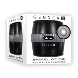 Gender X MASTURBATORS Black Gender X BARREL OF FUN -  USB Rechargeable Stroker 844477018942