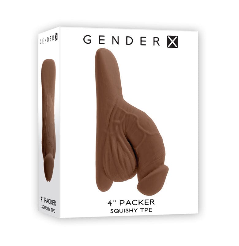 Gender X STRAP-ONS Brown Gender X 4'' PACKER - Dark 844477022550
