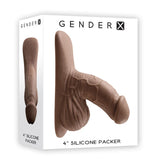 Gender X STRAP-ONS Brown Gender X 4'' SILICONE PACKER DARK 844477020976