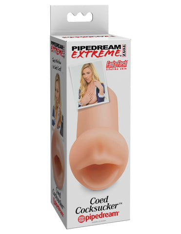 Pipedream Extreme Toyz Coed Cocksucker - Flesh - Flesh Mouth Stroker Strokers - Manual