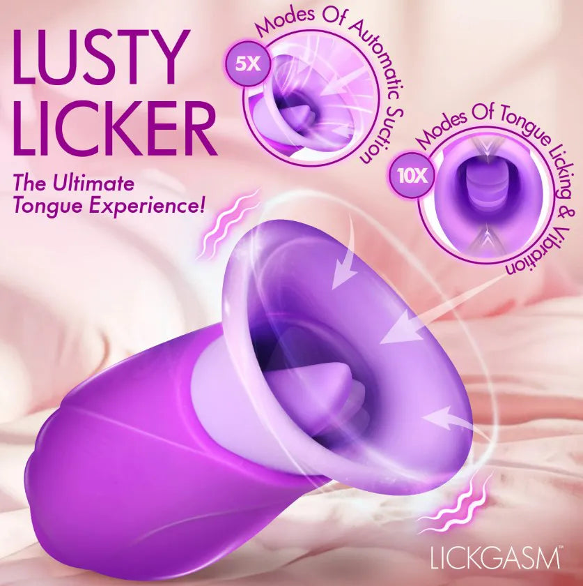 Licking Violet – Suction and Licking Vibrator with 10 Modes > Sex Toys For Ladies > Air Pulsation