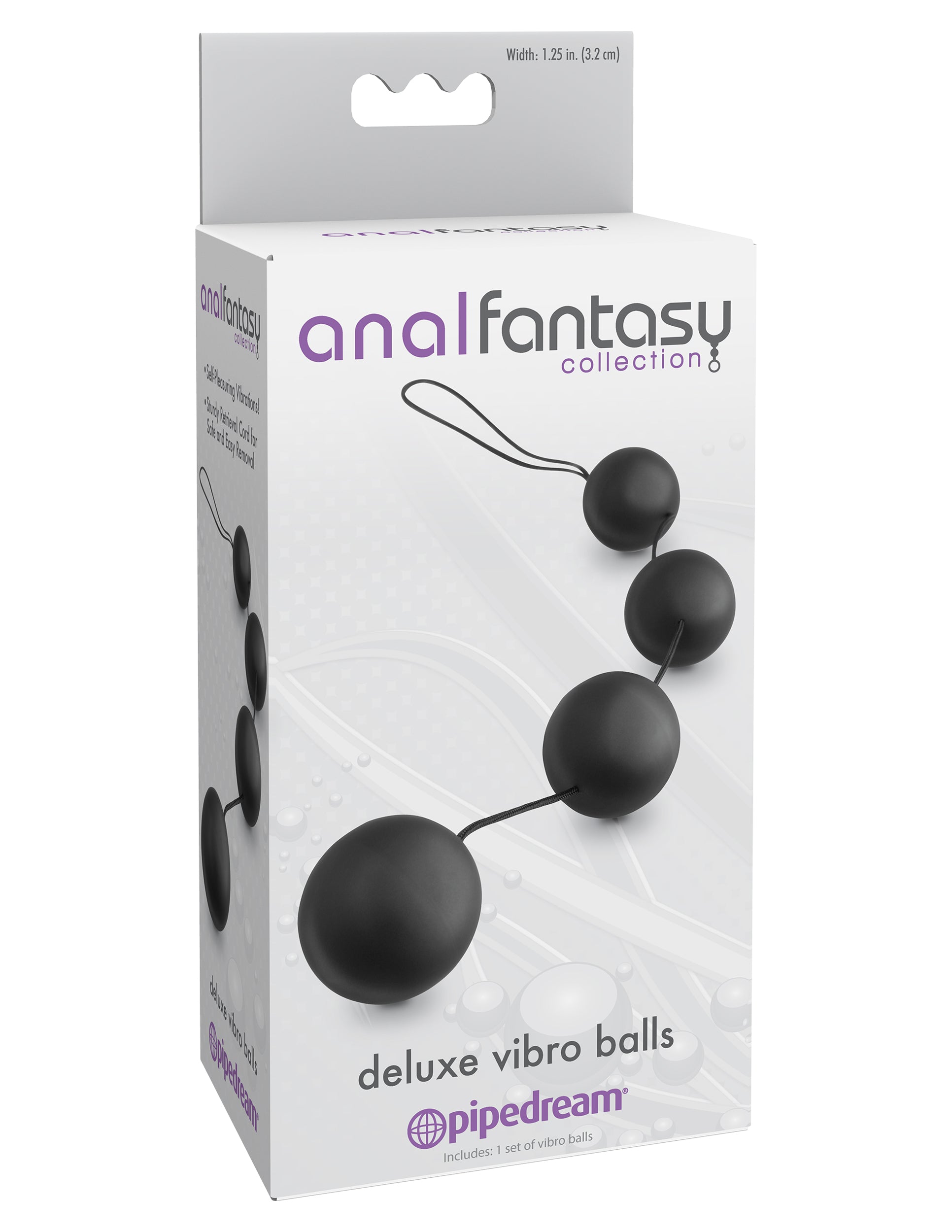 Anal Fantasy Collection Deluxe Vibro Balls – 1.25 Inch Weighted Vibrating Balls > Anal Range > Anal Beads