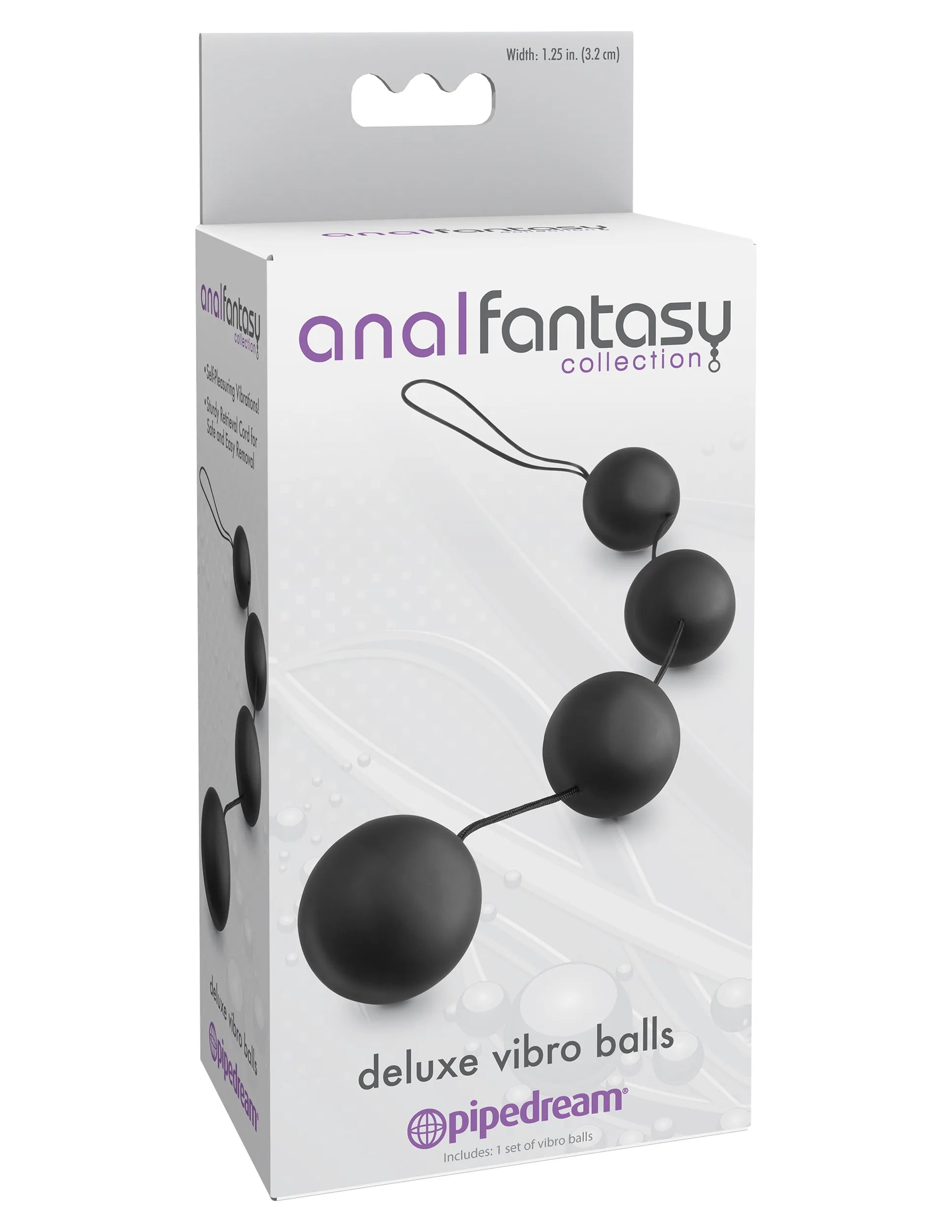 Anal Fantasy Collection Deluxe Vibro Balls – 1.25 Inch Weighted Vibrating Balls > Anal Range > Anal Beads