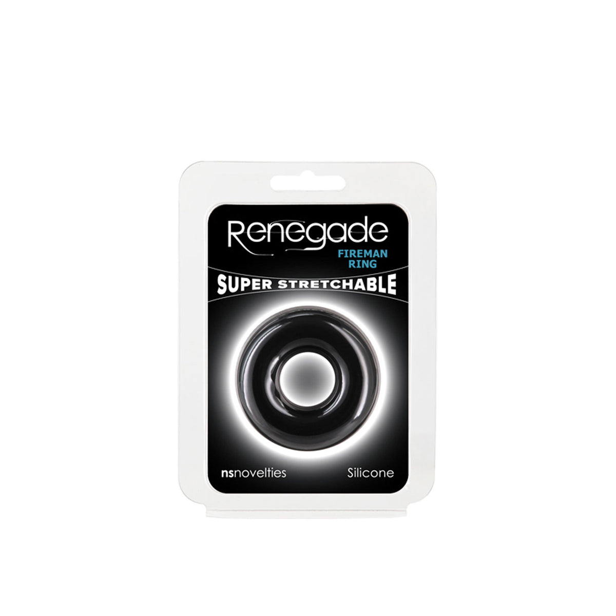 Renegade Fireman Ring - Medium - Comfortable Silicone Stretch Fit Black > Cock Ring > Single