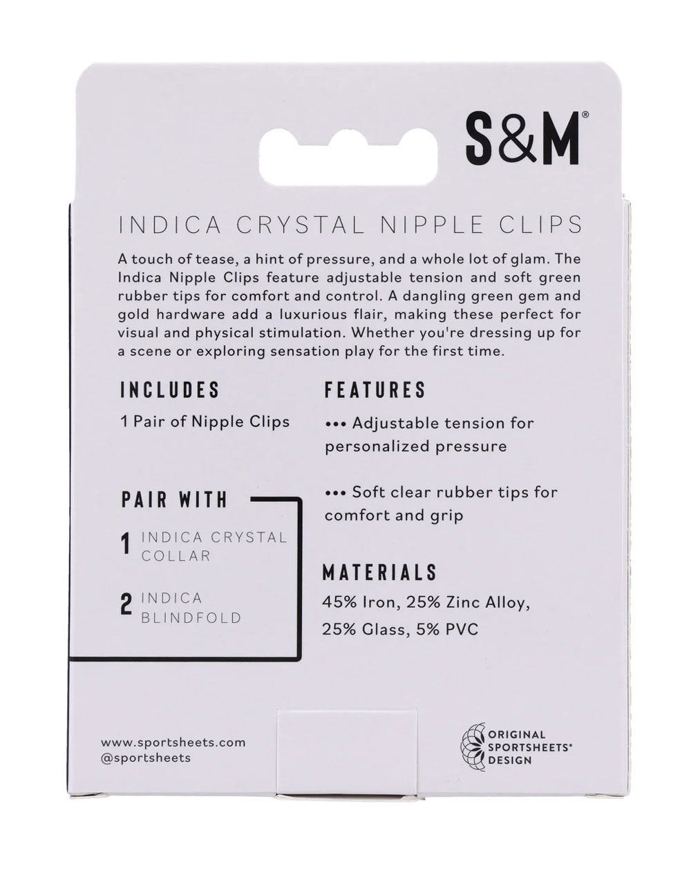 Indica Crystal Nipple Clips (Green) – Adjustable Tension Nipple Clips Green Nipple Clips