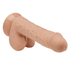 9 Inch Realistic Silicone Dong with Suction Base Flesh Tone Tan > Dildos > Large Dildos