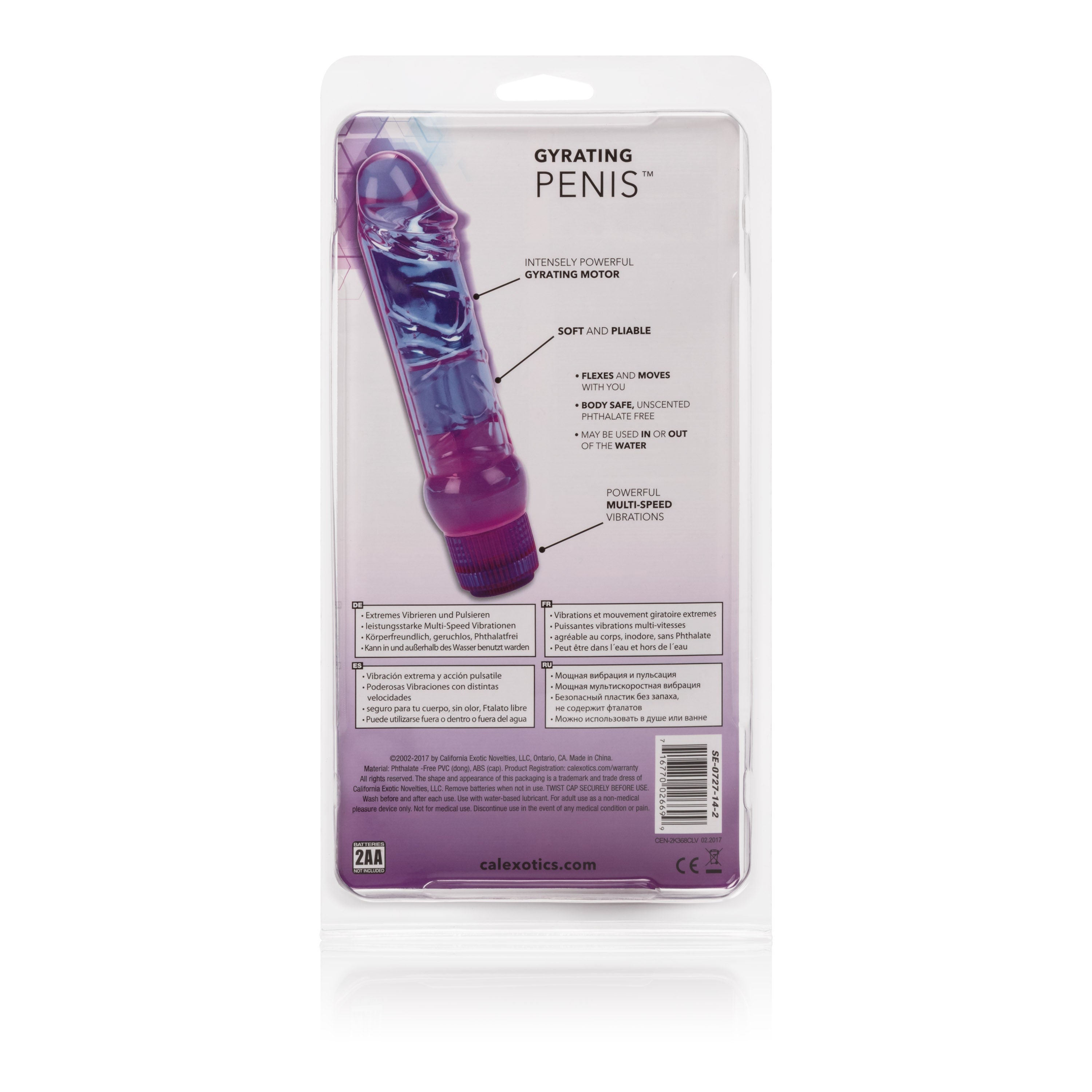 Waterproof Crystalessence Gyrating Penis Vibrator Multi-Speed Vibrators