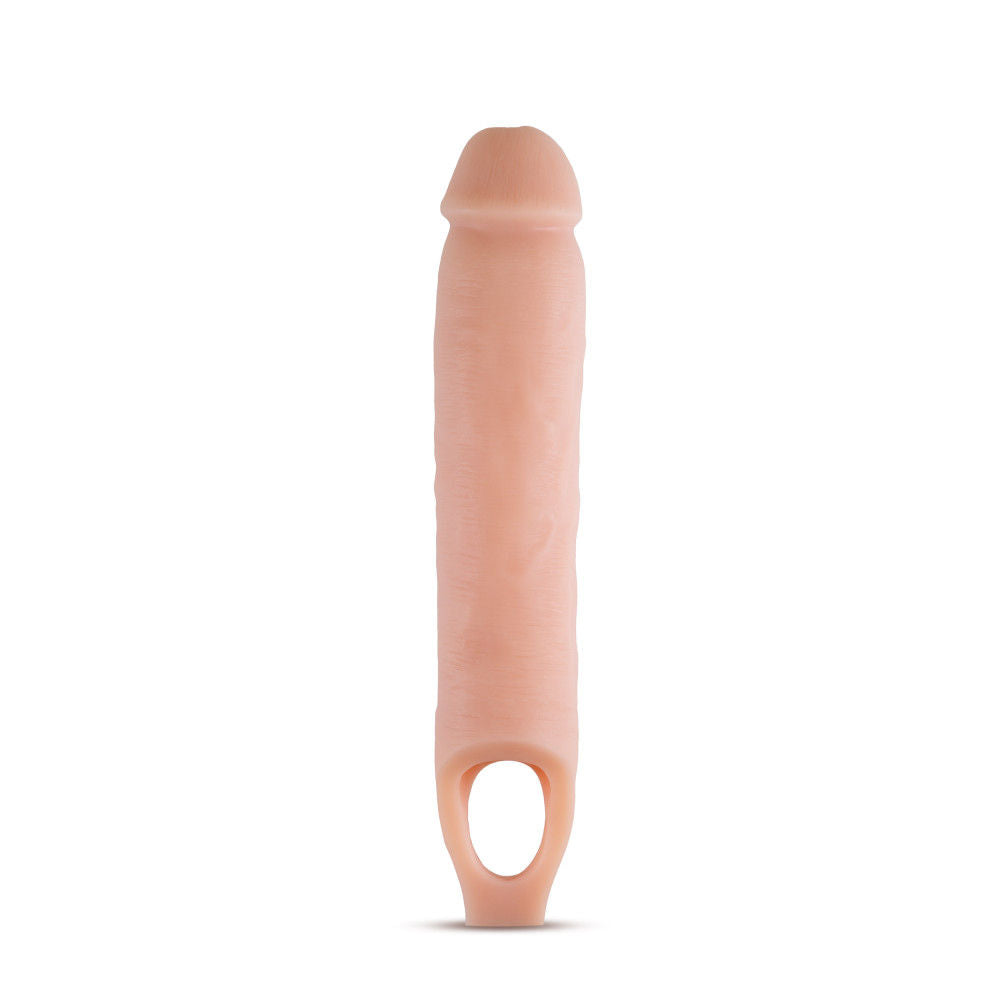 Performance 11.5 Inch Cock Sheath Penis Extender Vanilla Soft Beige SLEEVES