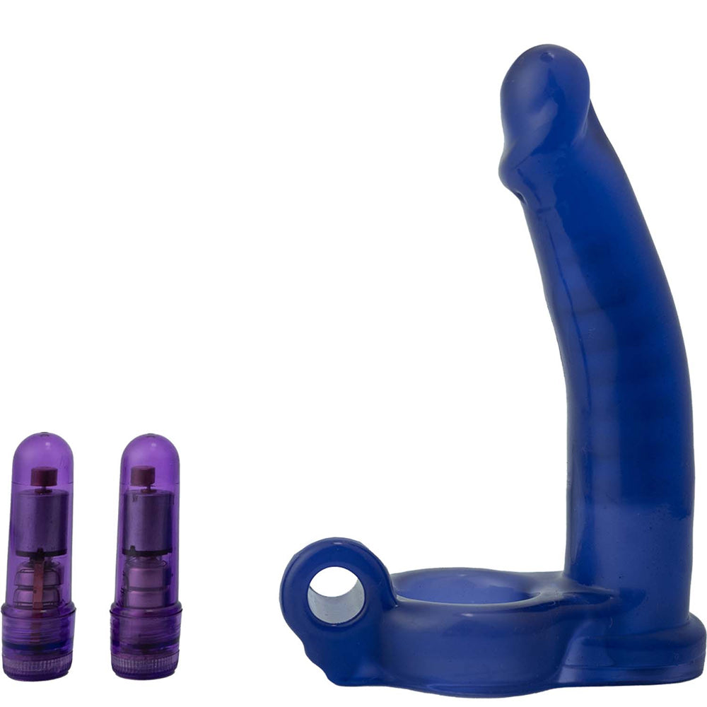 Double Penetrator Ultimate Purple Cockring with Multi-Speed Bullet > Cock Ring > Vibrating