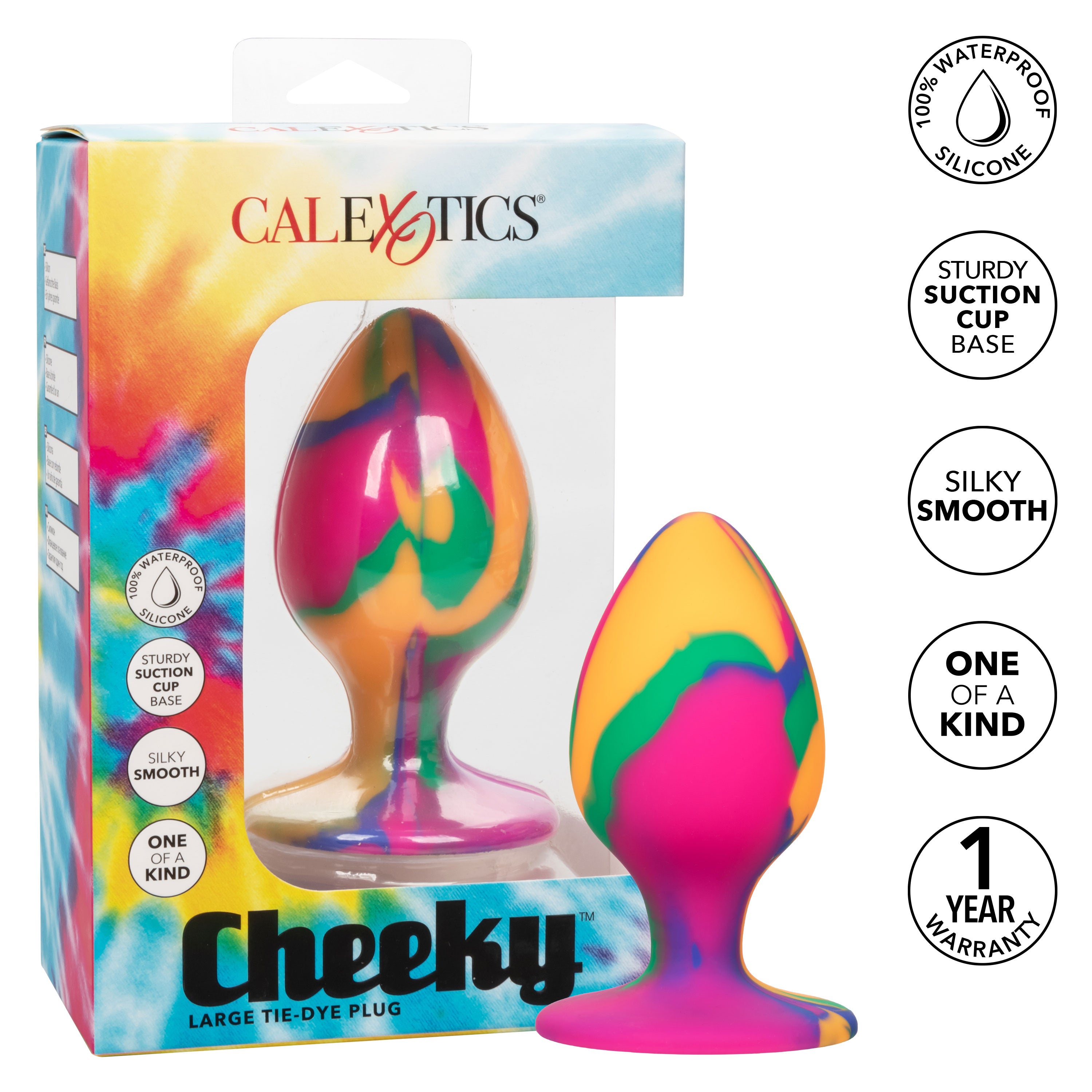 Cheeky Large Tie Dye Butt Plug Butt Plugs