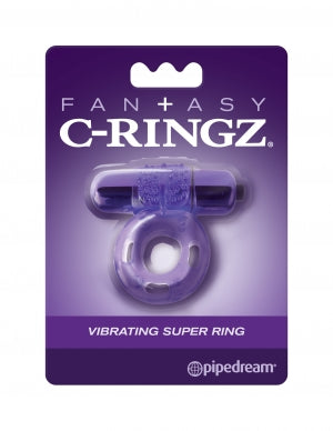 Fantasy Purple Vibrating Super Ring for Erection Support Cock Rings Vibrating
