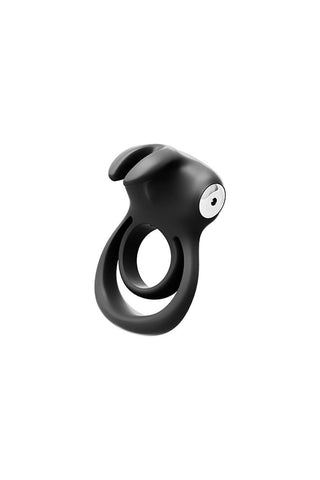 Thunder Bunny Rechargeable Dual Ring Black Pearl Adult Toy Cock Rings Vibrating
