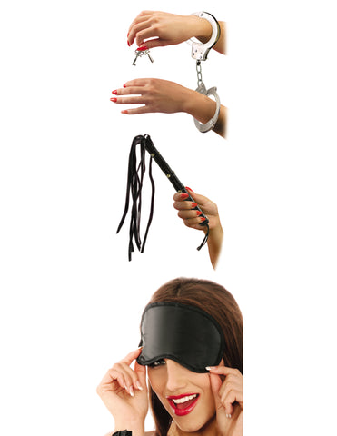 Fetish Fantasy Series Lover's Fantasy Bondage Kit 3 Piece Set Whips & Paddles