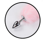 Light Up Pink Foxy Tail Faux Fur Anal Plug > Anal Range > Tail Butt Plugs