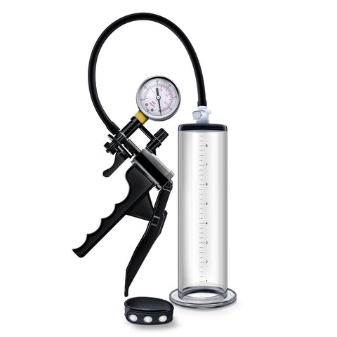 VX8 Premium Penis Pump System with Silicone Cock Strap Clear Clear PUMPS