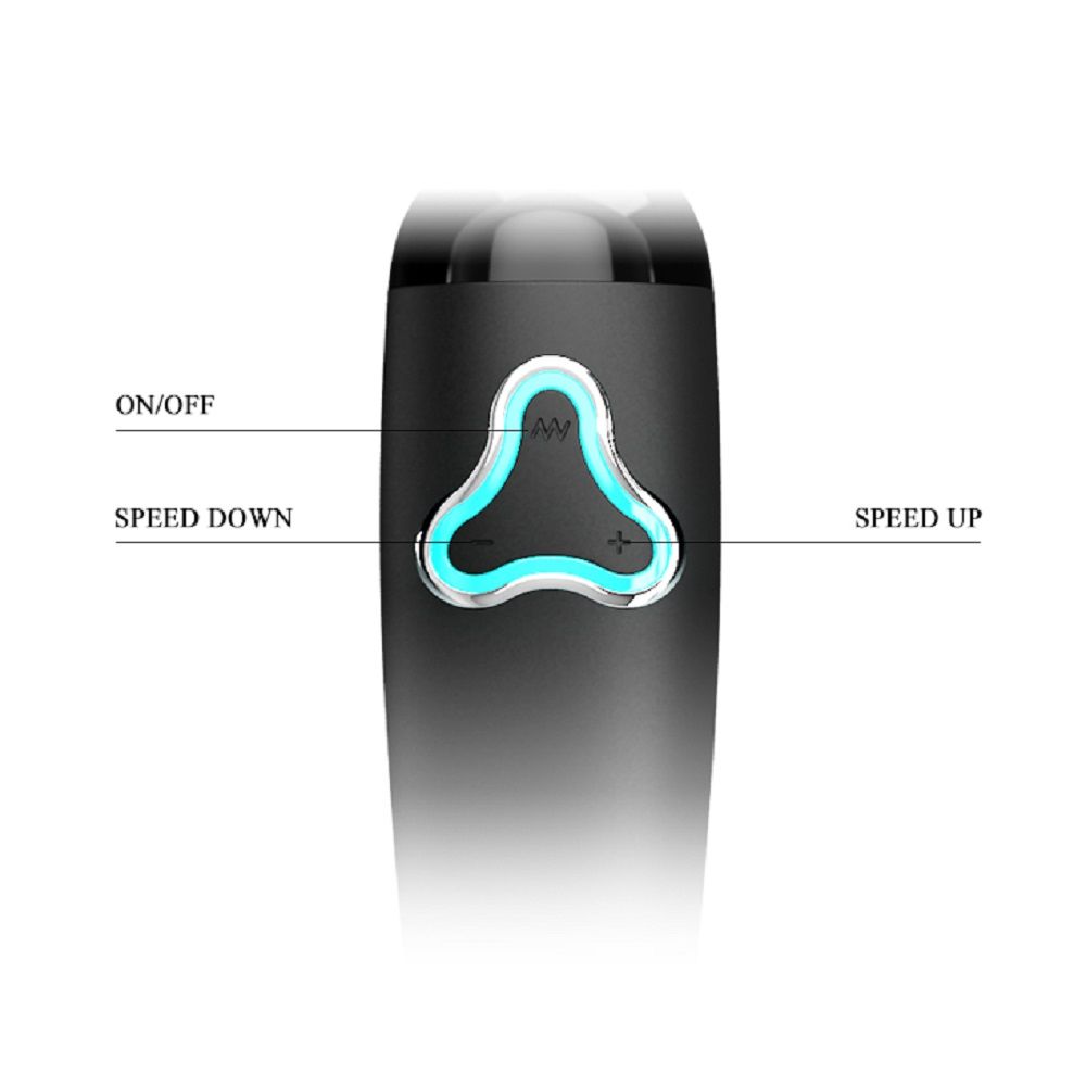 Pretty Love Rechargeable Body Wand Massager with LED Light Black Electric Massager