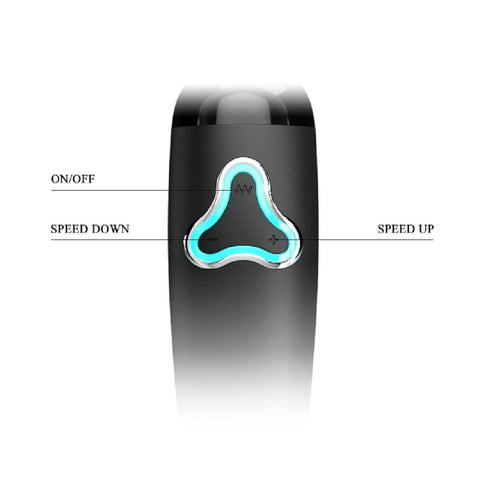 Pretty Love Rechargeable Body Wand Massager with LED Light Black Electric Massager