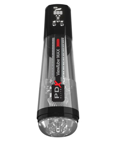 Pdx Elite Viewtube Max Clear Suction Auto Stroker Black Strokers - Auto