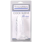 Titanmen Cock Sleeve with Ball Strap 6 Inch Clear – Silicone Sleeve Clear > Sex Toys For Men > Penis Sleeves