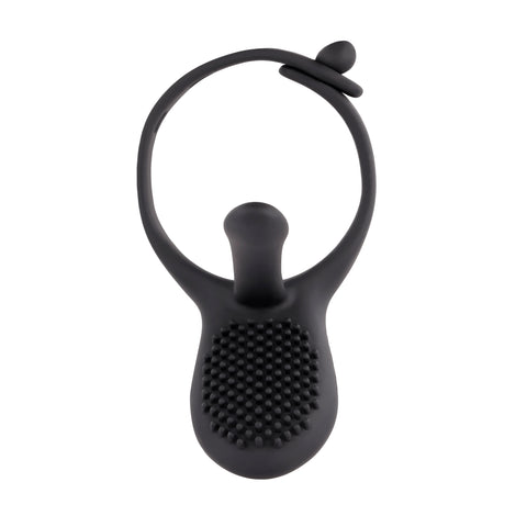 Adjustable Black Vibrating Cock Ring with Dual Motors and Remote Cock Rings Vibrating