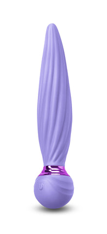 Sugar Pop Twist Purple Silicone Rechargeable Water Resistant Vibrator Purple Vibrators