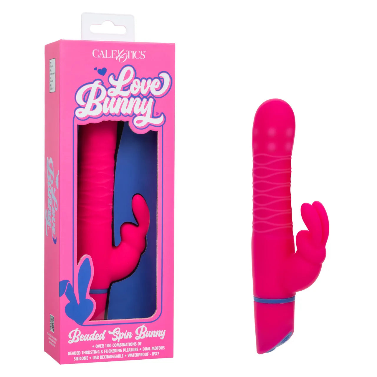 Love Bunny Beaded Spin Bunny – Silicone Dual Motor Rabbit Vibrator > Vibrators > Ladies > Rabbit