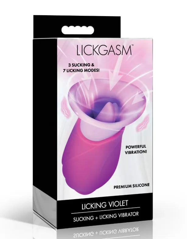 Licking Violet – Suction and Licking Vibrator with 10 Modes Purple > Sex Toys For Ladies > Air Pulsation