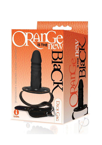 The 9s Orange Is The New Dick Gag Silicone Mouth Restraint Black > Bondage Gear > Gags and Bits