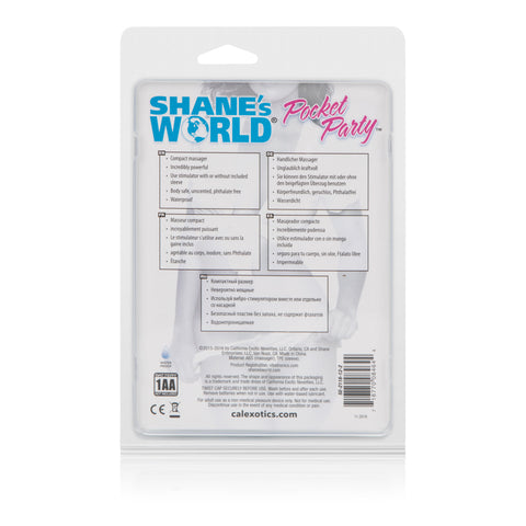 Shanes World Pocket Party Blue Rabbit Style Adult Massager VIBRATORS-RABBIT