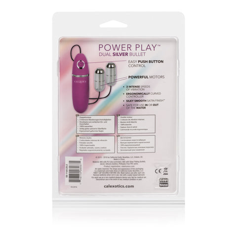 Power Play Dual Silver Bullet Vibrator With Three Intense Speeds BULLETS