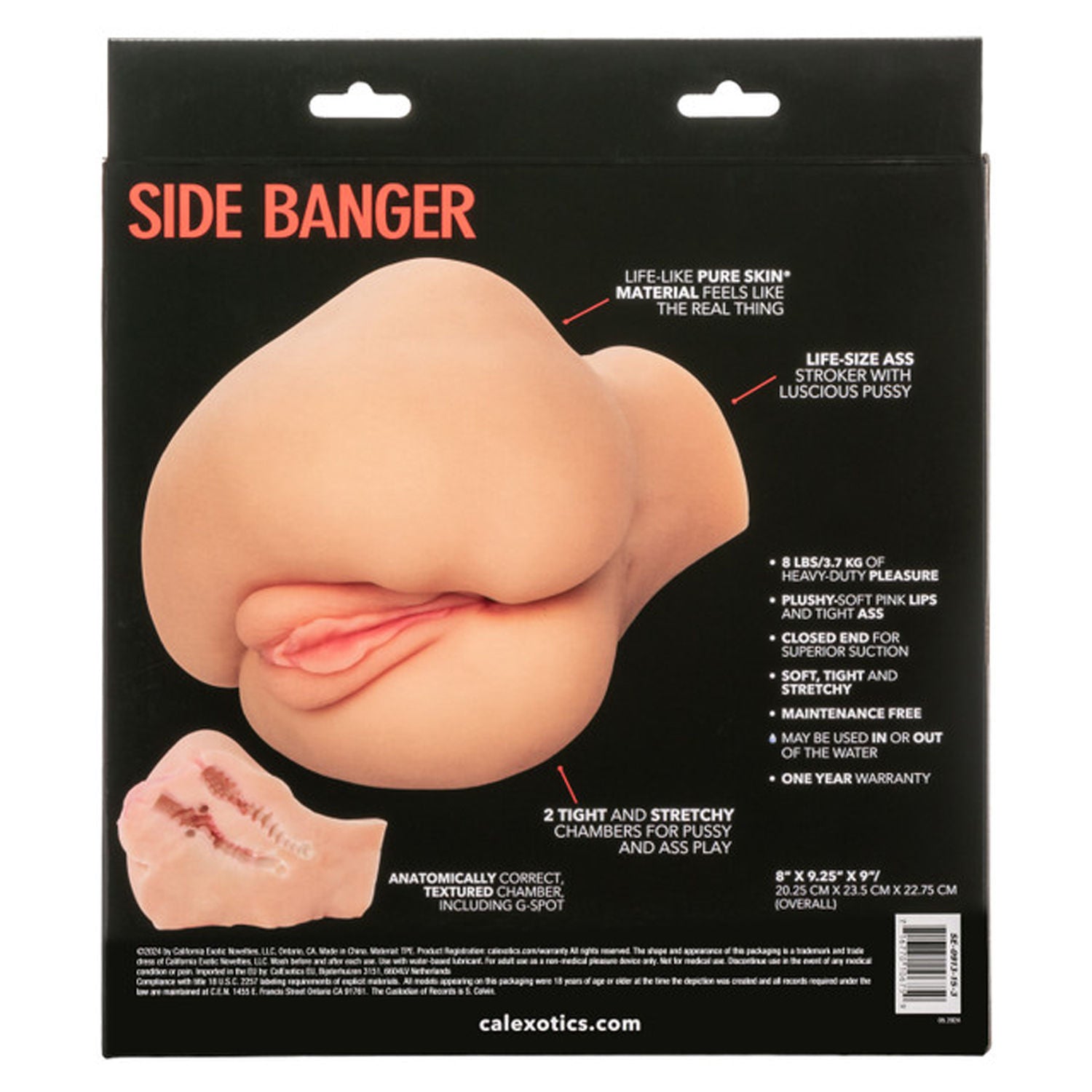 Stroke It Side Banger Ivory Dual-Chamber Life-Size Ass Stroker Strokers - Manual