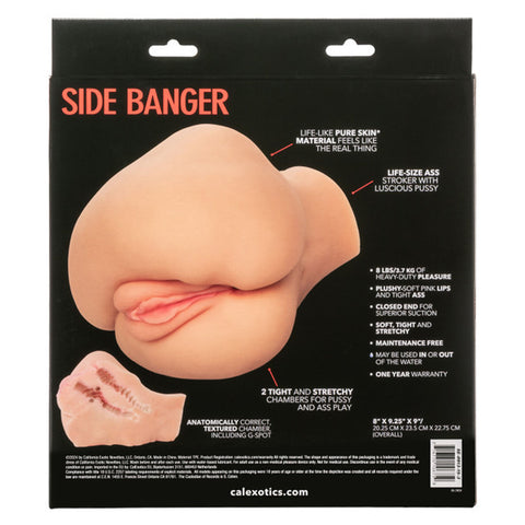 Stroke It Side Banger Ivory Dual-Chamber Life-Size Ass Stroker Strokers - Manual