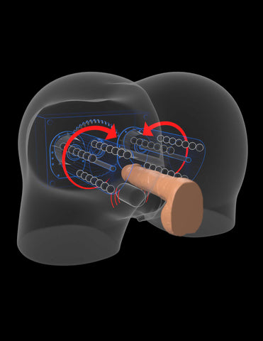 Pdx Elite Milk Me Silly Brown Mega Vibrating Male Masturbator Brown Strokers - Manual