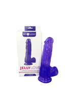 Get Lucky 7 Inch Purple Jelly Dildo with Suction Base > Dildos > Realistic Dildos