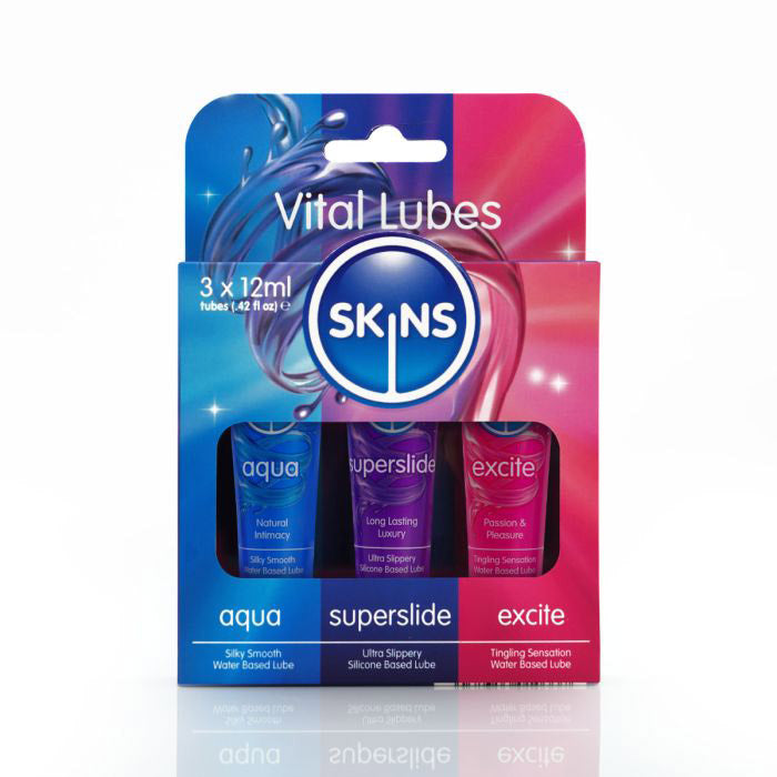 Skins Vital Sampler Tubes (3 Pack) – Lubricant Sampler Set 12ml Default Title > Lube > Water Based
