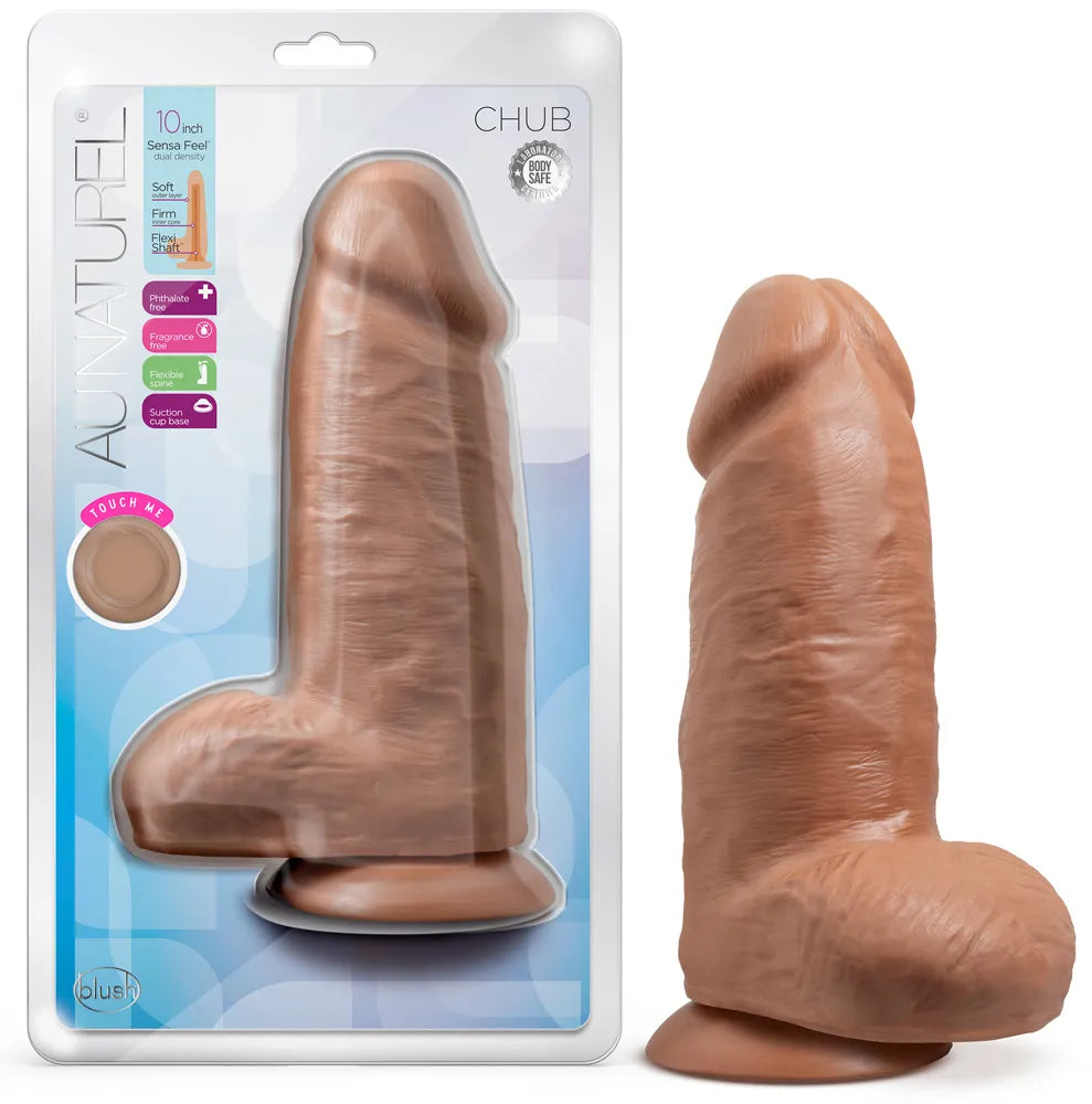 Au Naturel Chub 10 Inch – Dual Density Realistic Dildo > Dildos > Large Dildos