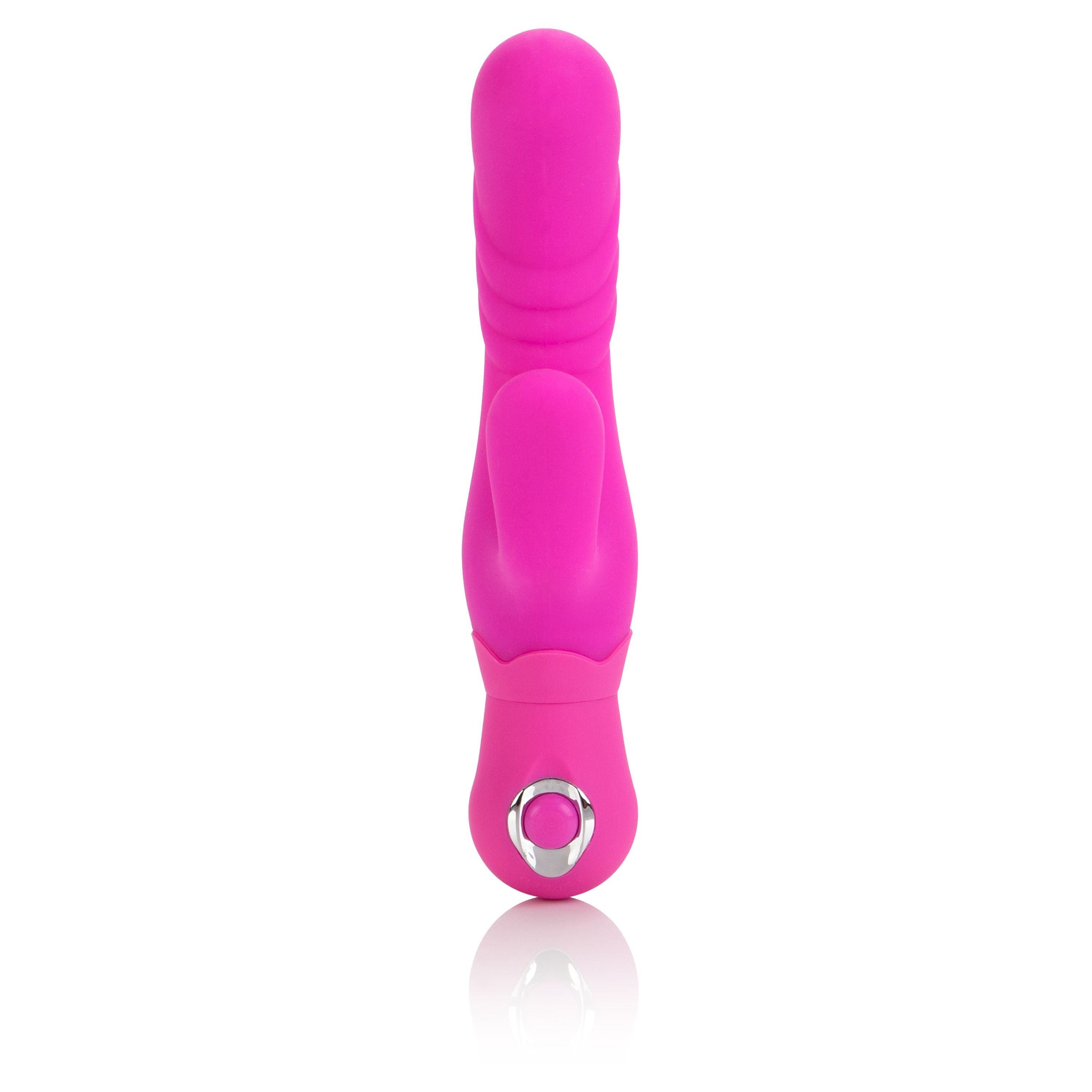 Posh Blue Silicone Thumper Dual Massager with 3 Speeds VIBRATORS-RABBIT