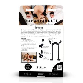 Signature Sex Sling – Adjustable Plush Support With Handcuffs