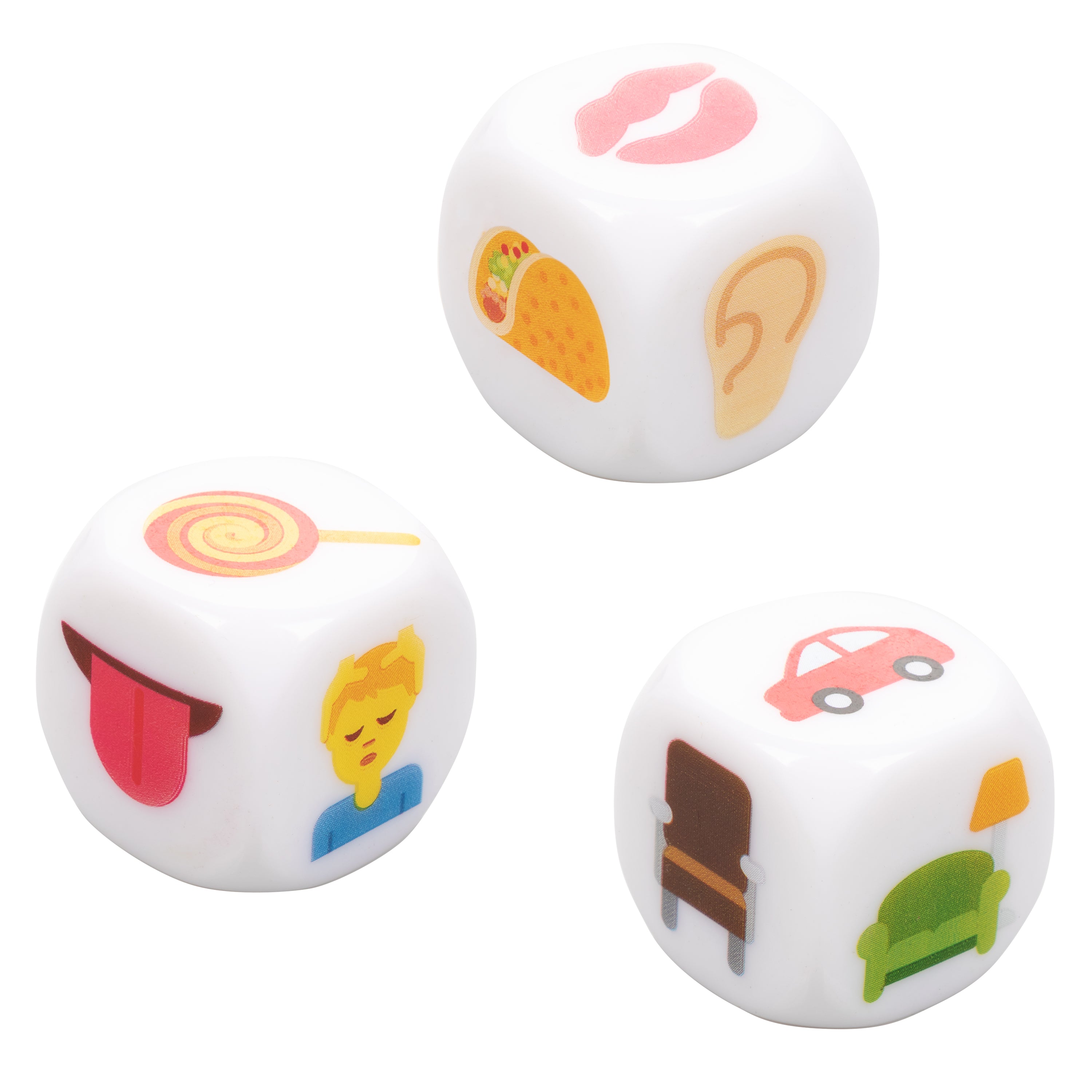 CalExotics Emojigasm Dice Naughty Acrylic Game for Couples 3 Piece Set Games